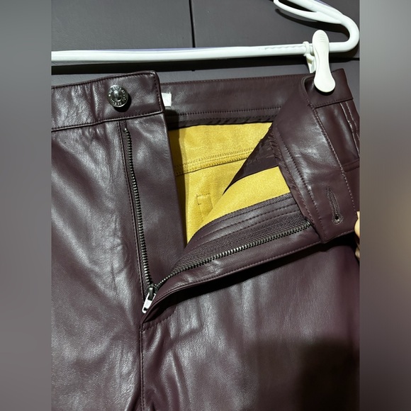 BNWT Size 14 Women’s Chocolate Mauve colour Pleather Leather Pants Joe Fresh - Picture 4 of 9